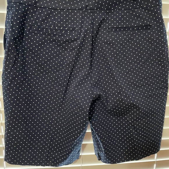 Navy blue shorts with white polka dots - Picture 2 of 3